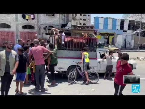 Palestinos huyen de la Ciudad de Gaza tras advertencias israelíes de nuevos ataques • FRANCE 24