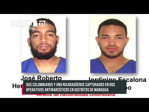 Dos colombianos y una nicaragüense capturados con cocaína en Managua - Nicaragua