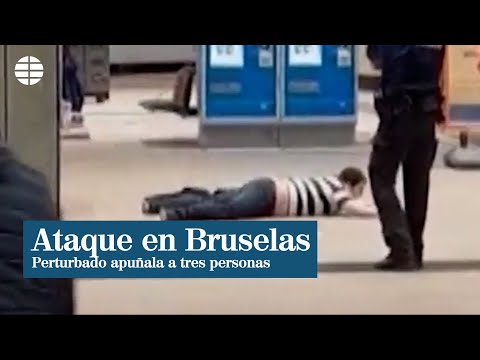 Un perturbado apuñala a tres personas en el metro de Bruselas