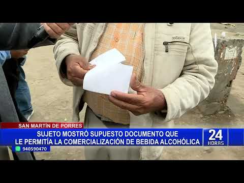 SMP: hombre es captado envasando bebidas alcohólicas en la vía pública