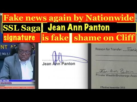 Nationwide Fake news again, Jean Ann Panton Signature is fake, shame on Cliff Hughes ,Propaganda.