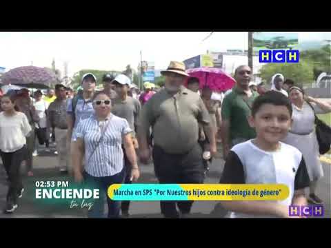 Nutrida marcha contra la ideología de género en San Pedro Sula