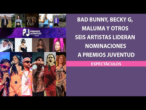 Bad Bunny, Becky G, Maluma y otros seis artistas lideran nominaciones a Premios Juventud