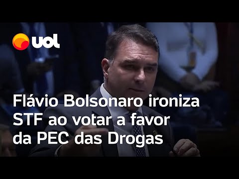Flávio Bolsonaro ironiza STF ao votar pela PEC das Drogas: 'Homenagem à harmonia entre Poderes'
