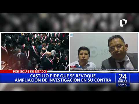Pedro Castillo pide se revoque ampliación de investigación en su contra por fallido golpe de Estado