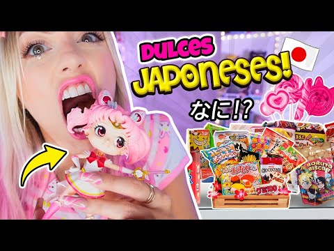 PROBANDO DULCES JAPONESES RAROS!!!  SAILOR MOON COMESTIBLE?? | Katie Angel