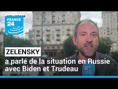 Zelensky a parlé de la situation en Russie avec Biden et Trudeau • FRANCE 24