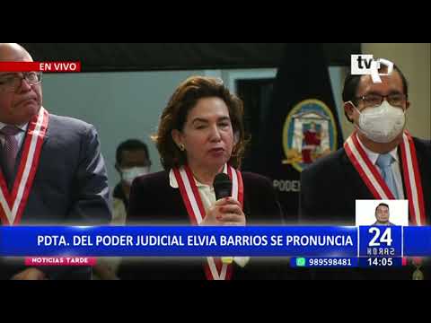Elvia Barrios: presidenta del Poder Judicial se pronuncia sobre cierre del Congreso