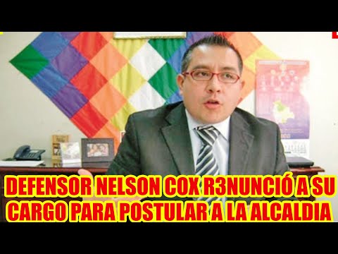 R3NUNCIÓ DEFENSOR NELSON COX PARA POSTULAR A LA ALCALDIA DEL CERCADO DE COCHABAMBA POR EL MAS-IPSP