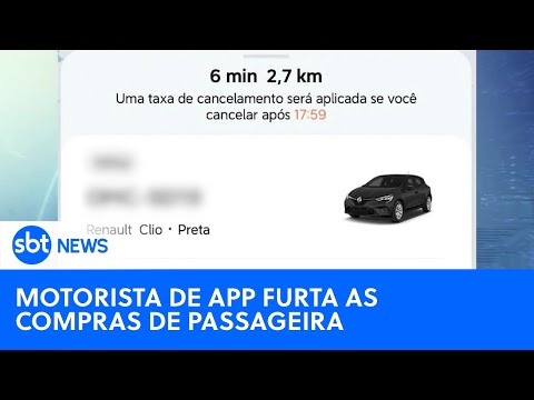 Motorista de aplicativo é acusado de furtar compras de idosa | #SBTNewsnaTV (11/10/24)