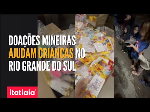 CHUVAS NO RS: MINEIROS FAZEM DOAÇÕES PARA CRIANÇAS ATINGIDAS PELAS ENCHENTES