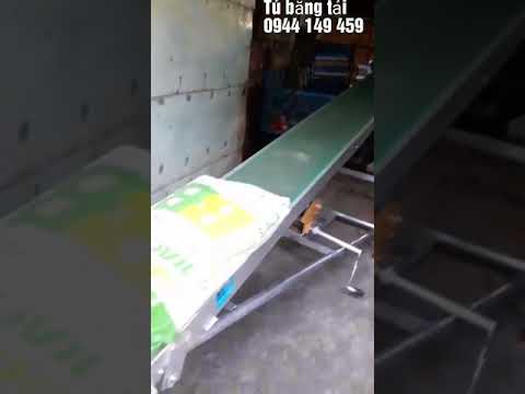 Băng tải pvc 4m nâng hạ bằng tay giá rẻ