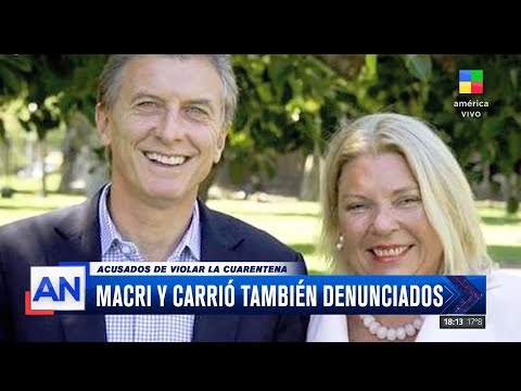 Macri y Carrió, acusados de violar la cuarentena