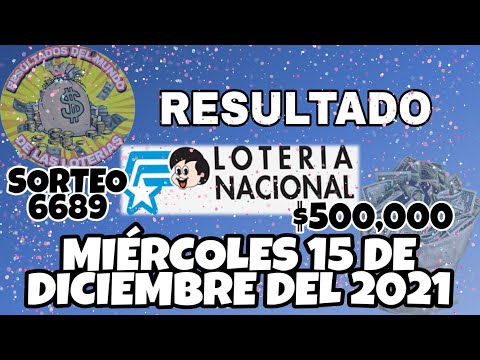 RESULTADO LOTERÍA NACIONAL SORTEO #6689 DEL MIÉRCOLES 15 DE DICIEMBRE DEL 2021 /LOTERÍA DE ECUADOR/