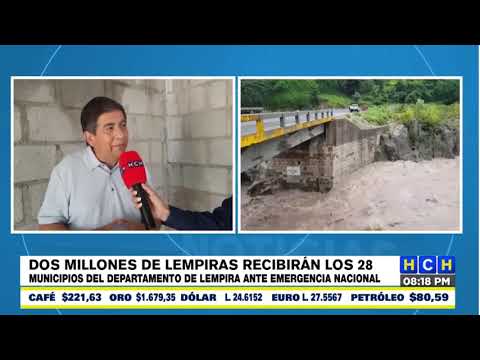 56 millones de lempiras se destinarán para emergencia en 28 municipios de Lempiras