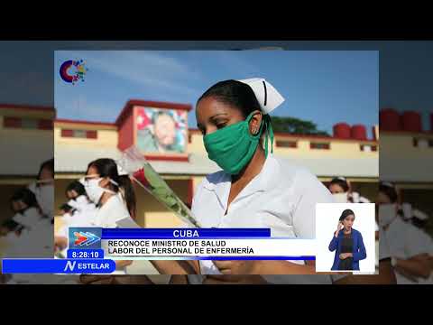 Felicita titular del MINSAP a profesionales de la enfermería en Cuba en su día
