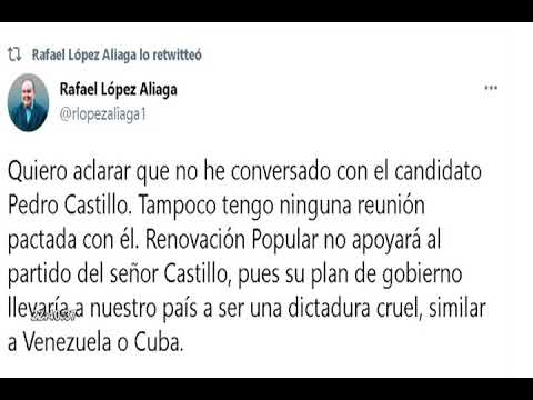 Elecciones 2021: López Aliaga descartó haber conversado con Pedro Castillo