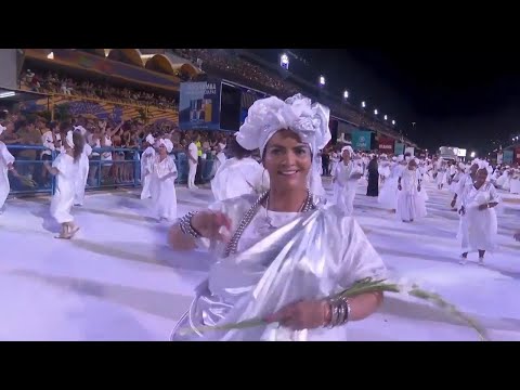 Cleansing ritual at Rio's Sambadrome ahead of carnival