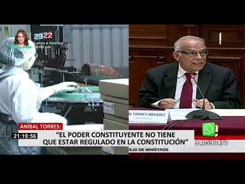 Aníbal Torres: Castillo ni ministros participarán en la redacción de la nueva Constitución (2/2)