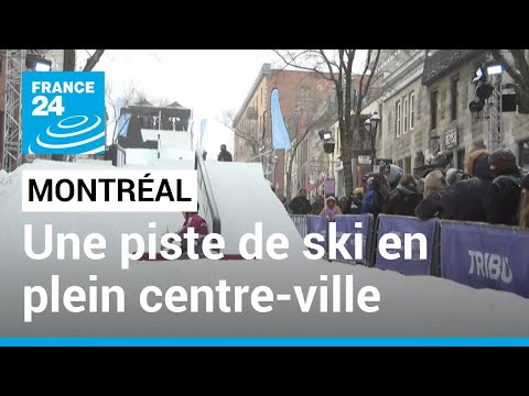 C'est incroyable : une rue de Montréal transformée en piste de ski • FRANCE 24