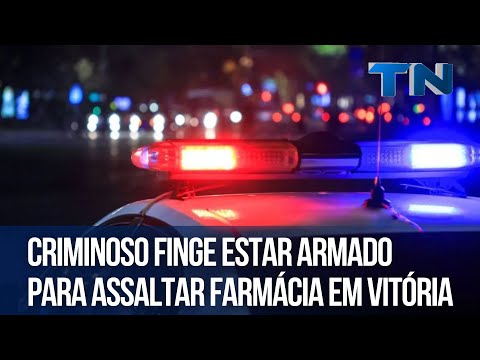 Criminoso finge estar armado para assaltar farmácia em Vitória