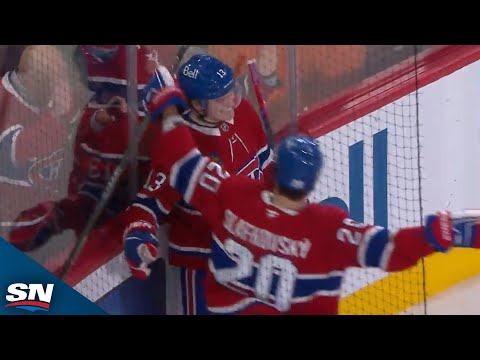 Canadiens Nick Suzuki Delivers Toe-Drag Pass To Cole Caufield For Filthy One-Timer Vs. Bruins