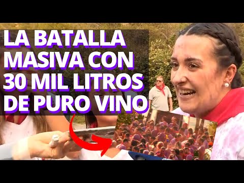 La sorprendente 'Batalla del vino' de Haro: 30.000 litros y 6.000 personas