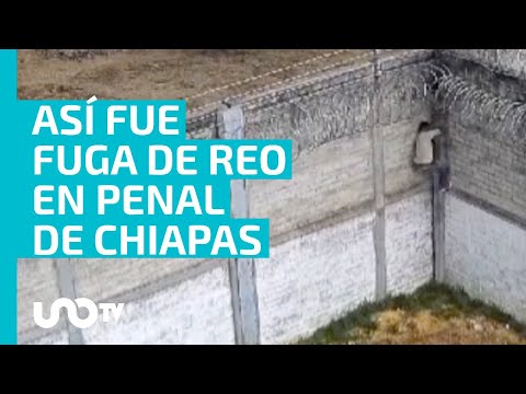 Estaba a punto de salir de prisión: captan espectacular fuga de reo en penal de Chiapas