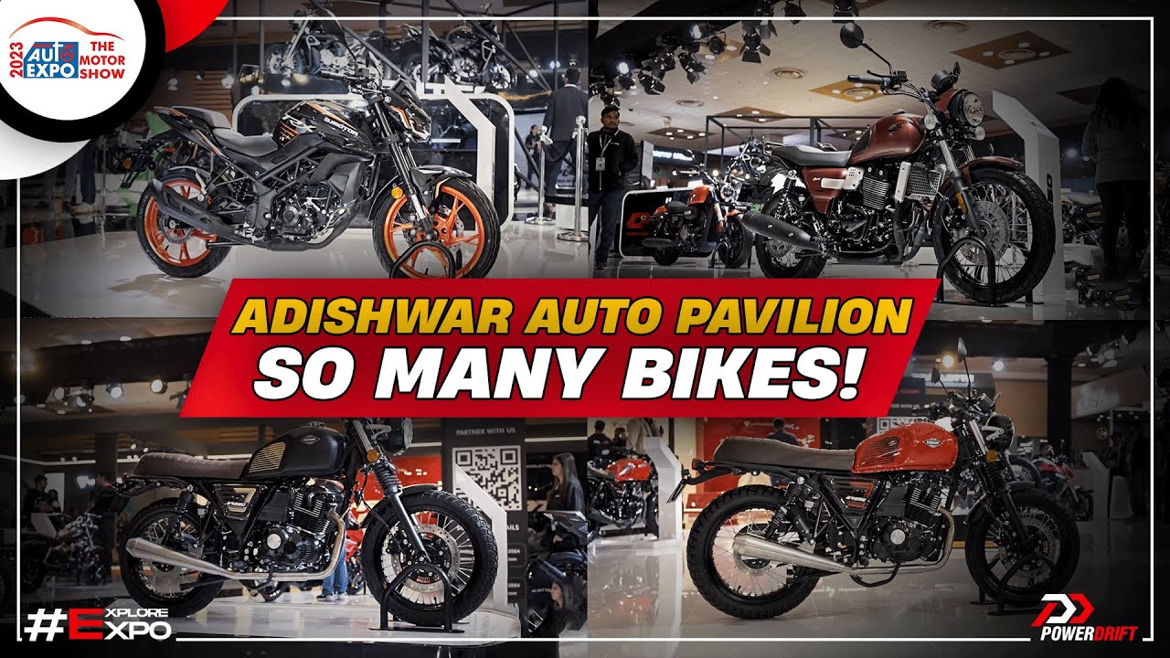 Adishwar Auto Pavilion - So MANY Bikes | Explore Auto Expo 2023 with us | PowerDrift