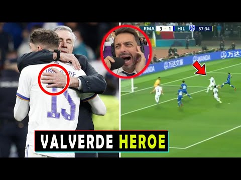 ASI REACCIONA PRENSA ESPAÑOLA a DOBLETE de GOLES de VALVERDE REAL MADRID vs AL-HILAL 5-3 CAMPEÓN