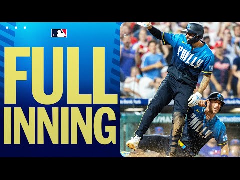 WILD 7TH INNING: The Phillies score 6 runs including 2 in one of the WILDEST PLAYS YOULL SEE!