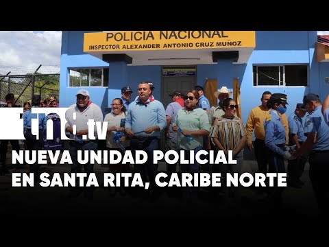 Moderna unidad policial con fuerzas y medios en Santa Rita, Caribe Norte - Nicaragua
