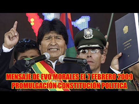 EVO MORALES PROMULGÓ LA NUEVA CONTITUCIÓN QUE CAMBIO EL RUMBO DE LA HISTORIA DE BOLIVIA..