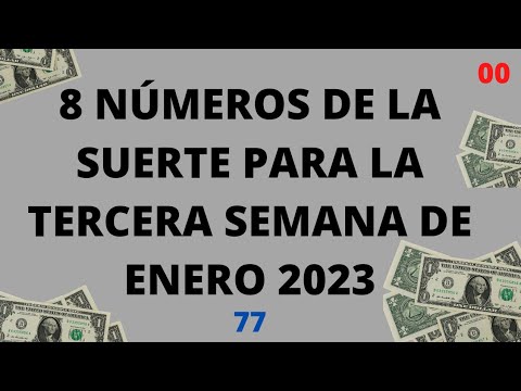 8 NÚMEROS que más SALEN en ENERO 2023/tercera semana