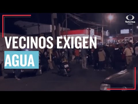 Manifestacio?n por falta de agua en Bulevar Carlos Camacho