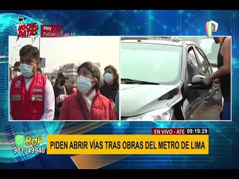 Vecinos de Ate piden abrir vías por obras del Metro de Lima