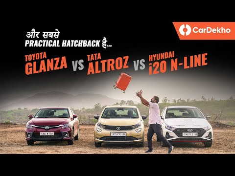 Toyota Glanza vs Tata Altroz vs Hyundai i20 N-Line: Space, Features, Comfort & Practicality Compared