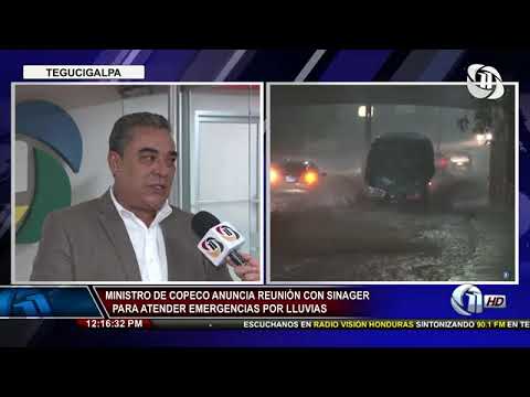 Once Noticias | Ministro de COPECO anuncia reunión con SINAGER para atender emergencias por lluvias