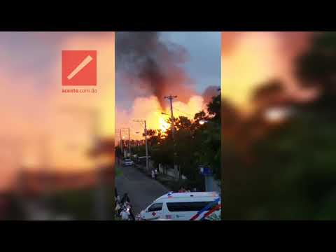 Explosión en planta de gas en Licey al Medio, Santiago
