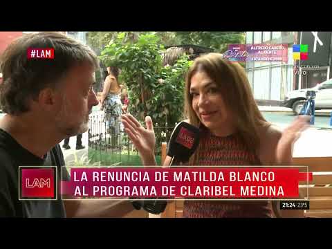 La renuncia de Matilda Blanco al programa de Claribel Medina