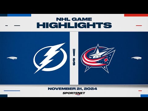 NHL Highlights | Lightning vs. Blue Jackets - November 21, 2024