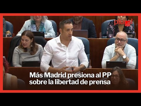 Emilio Delgado (Más Madrid) presiona al PP sobre la libertad de prensa