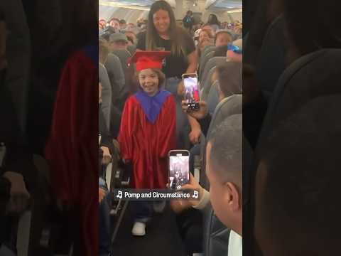 Boy misses class graduation but gets in-flight ceremony instead!