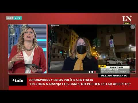 Coronavirus en Italia: endurecen las medidas restrictivas y se profundiza la crisis política