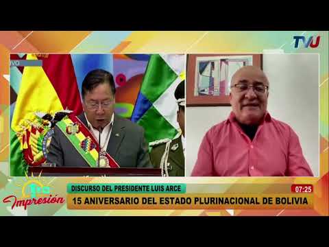 Discurso del presidente Luis Arce: 15 años del Estado Plurinacional de Bolivia