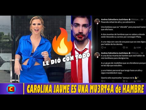 Andrés Salvatierra llama MU3R - TA de hambre a CAROLINA JAUME y ella lo llama ladrón