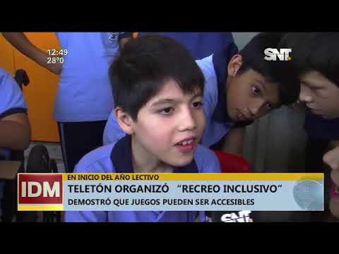 Teletón organizó 'recreo inclusivo' en escuela de Asunción