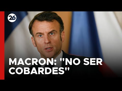 Macron insta a los países aliados de Ucrania a no mostrar cobardía frente a Rusia