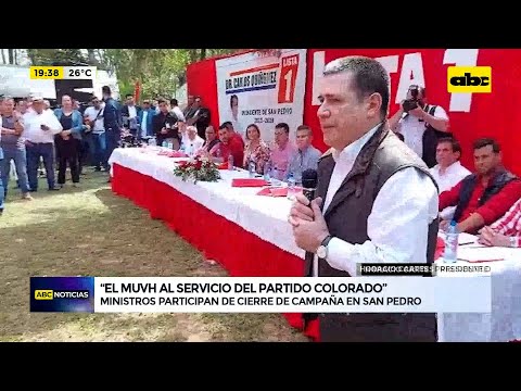 “Ministerio de la Vivienda al servicio del Partido Colorado”, dice Horacio Cartes