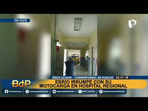 Huacho: hombre en aparente estado de ebriedad irrumpe con su motocarga en hospital